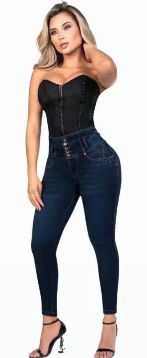 Colombian Jeans With Integrated Girdle