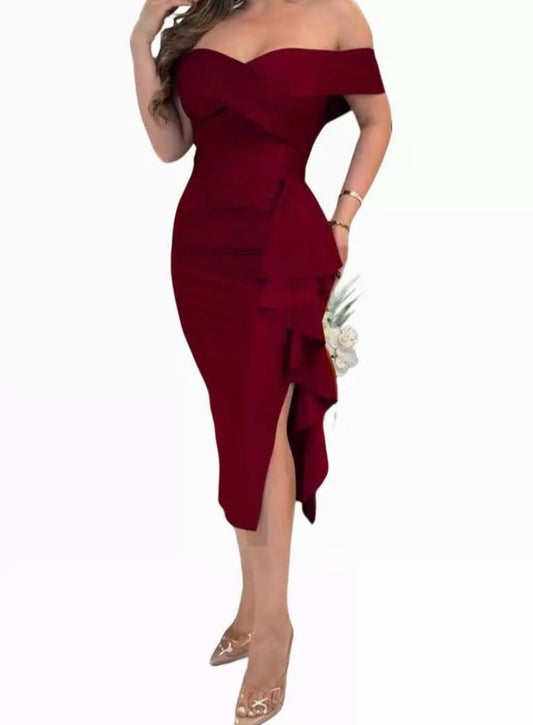 OFF - SHOULDER DRESS