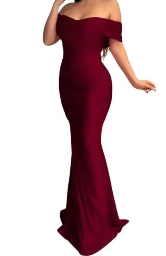 OFF-SHOULDER MAXI DRESS