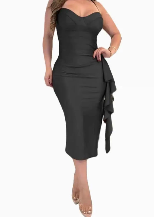 THIN SPAGHETTI STRAP DRESS