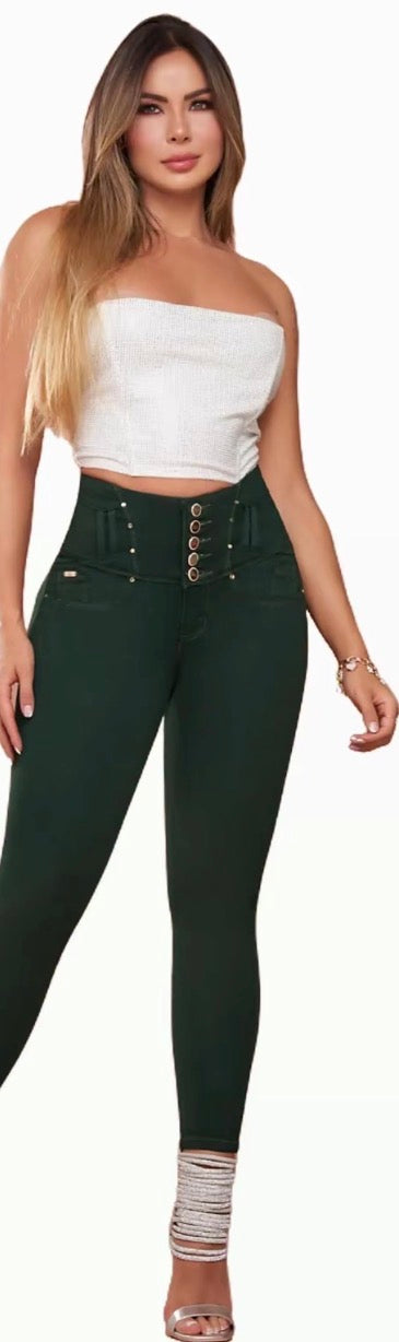 Colombian 5Buttons Jeans With Built-in Girdle